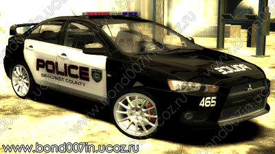 Полицейский автомобиль для Need For Speed Most Wanted Mitsubishi Lancer Evo X